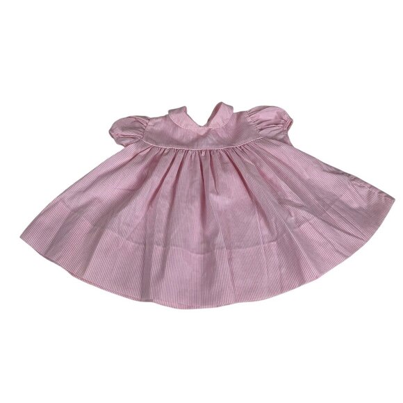 Vintage Jayne Copeland Dress Infant Girls Size 3-9 Months Pink And White Stripes - Picture 1 of 10